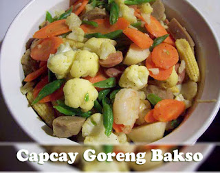 Resep Membuat CapCay Goreng Bakso
